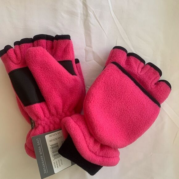 [Eddie Bauer] new! kids fleece convertible gloves - Picture 2 of 5